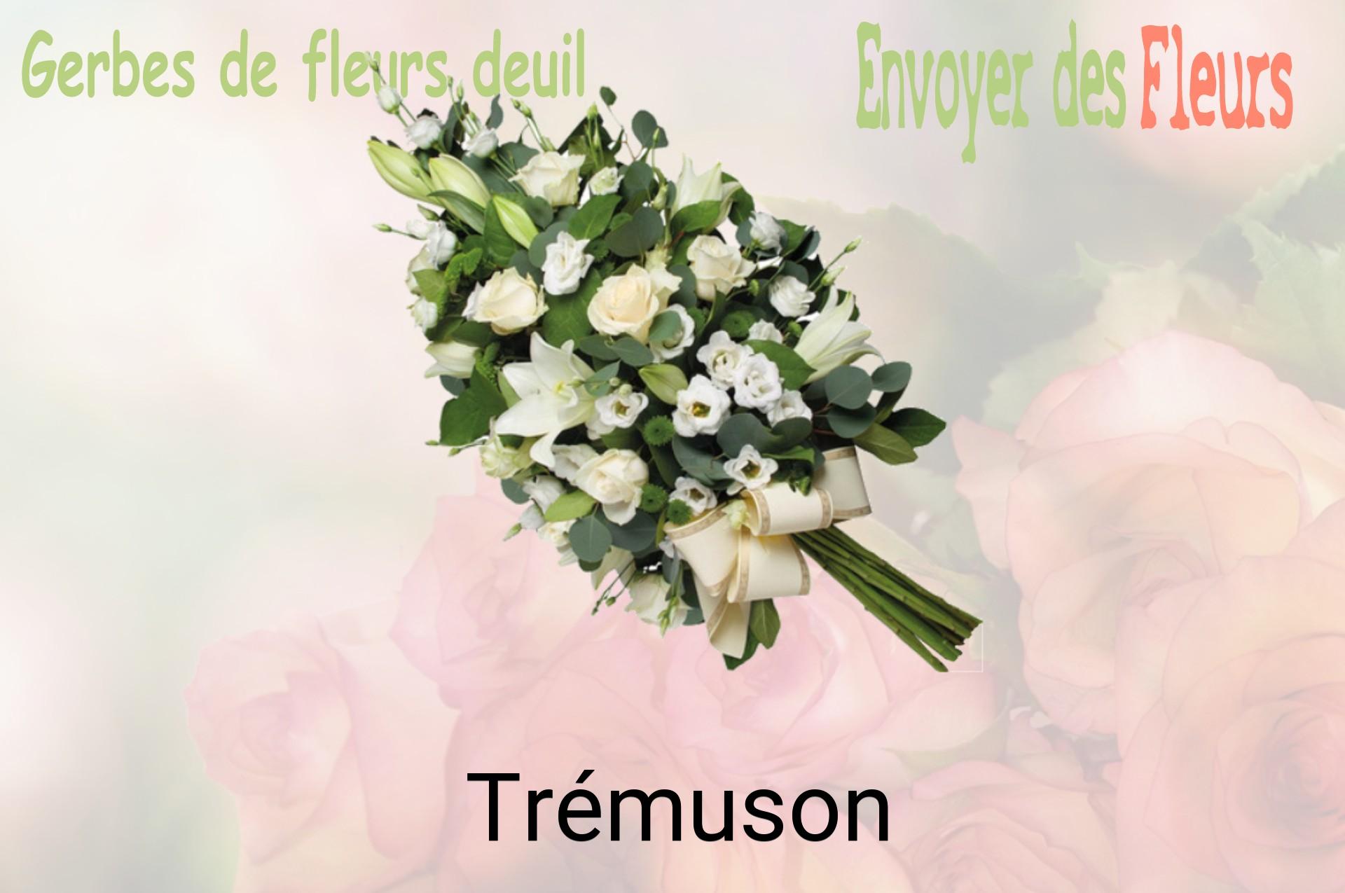 Gerbe de fleurs de deuil livrée à Trémuson